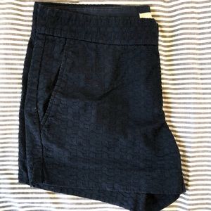 Banana Republic Navy Patterned Short Shorts